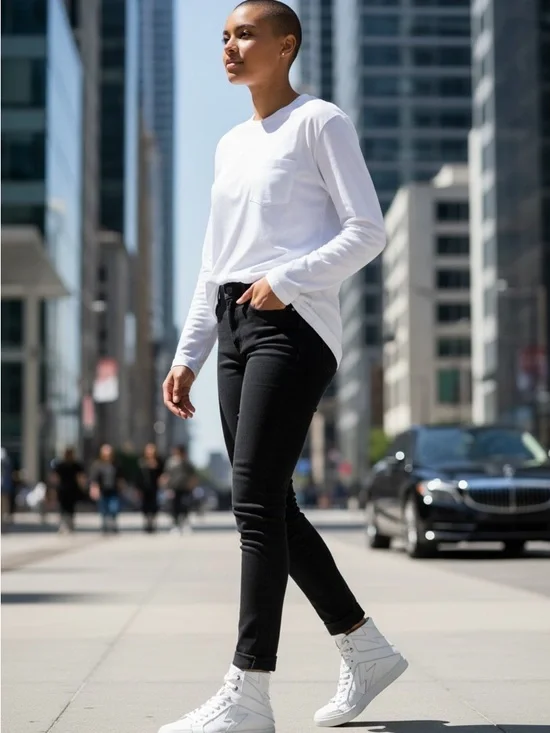 Zadig & Voltaire Off-White Leather High-Top Sneakers - Picture 2 of 9